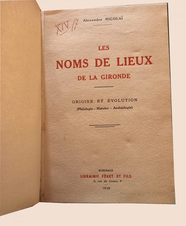 Les noms de lieux de la Gironde, origine et évolution fond-1