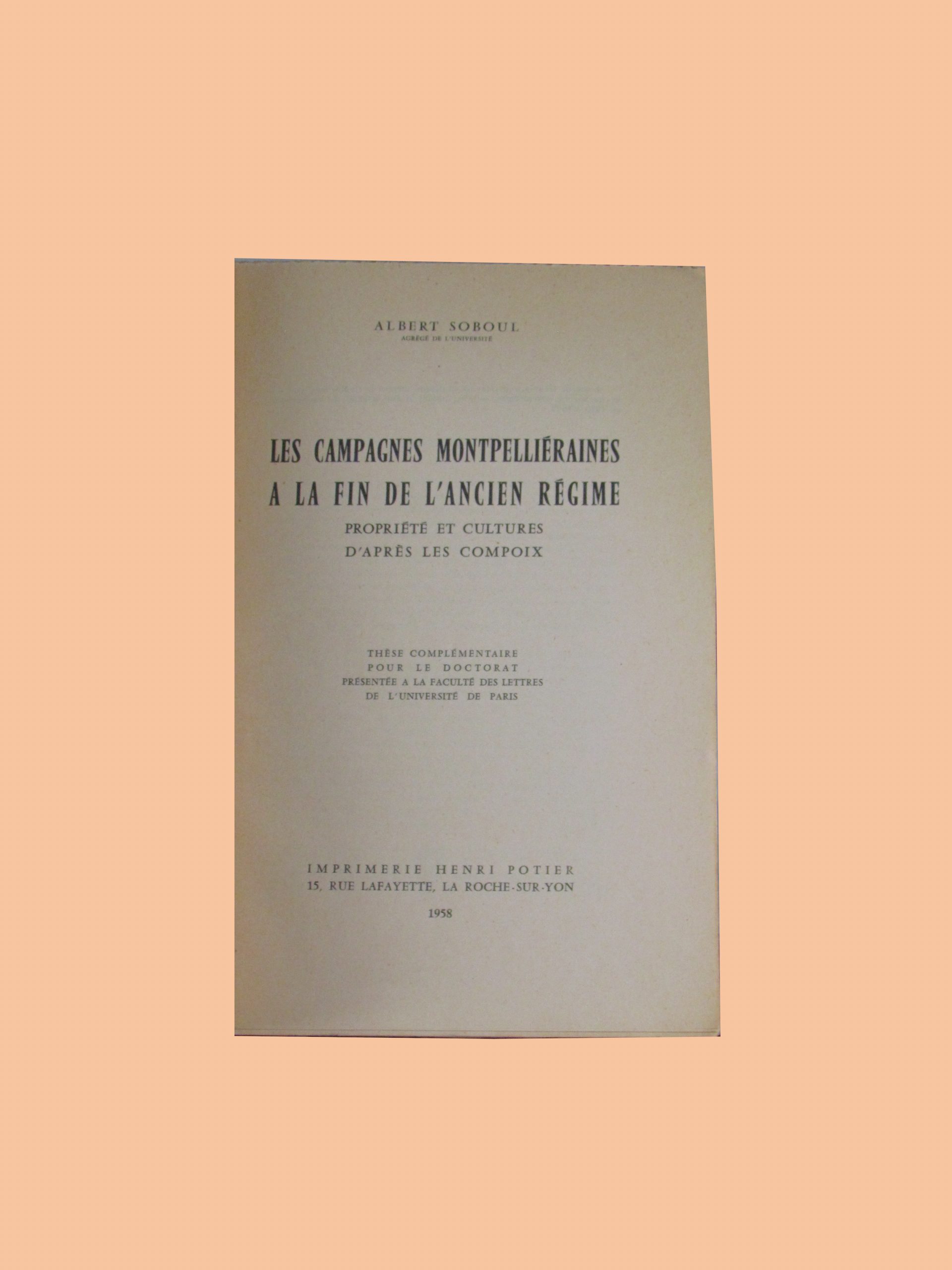 Les campagnes montpelliéraines à la fin de l’ancien régime-1 fond