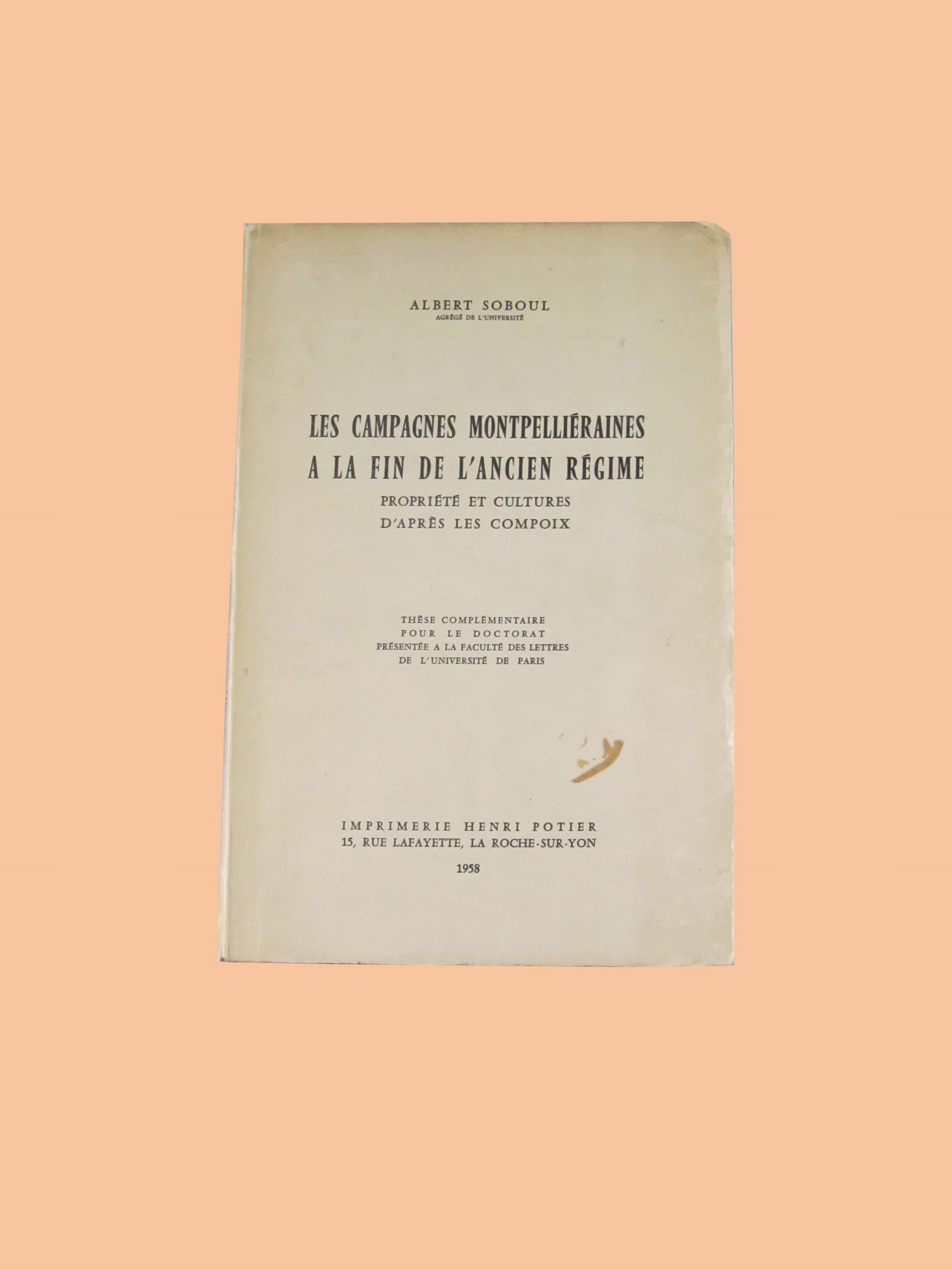 Les campagnes montpelliéraines à la fin de l’ancien régime fond