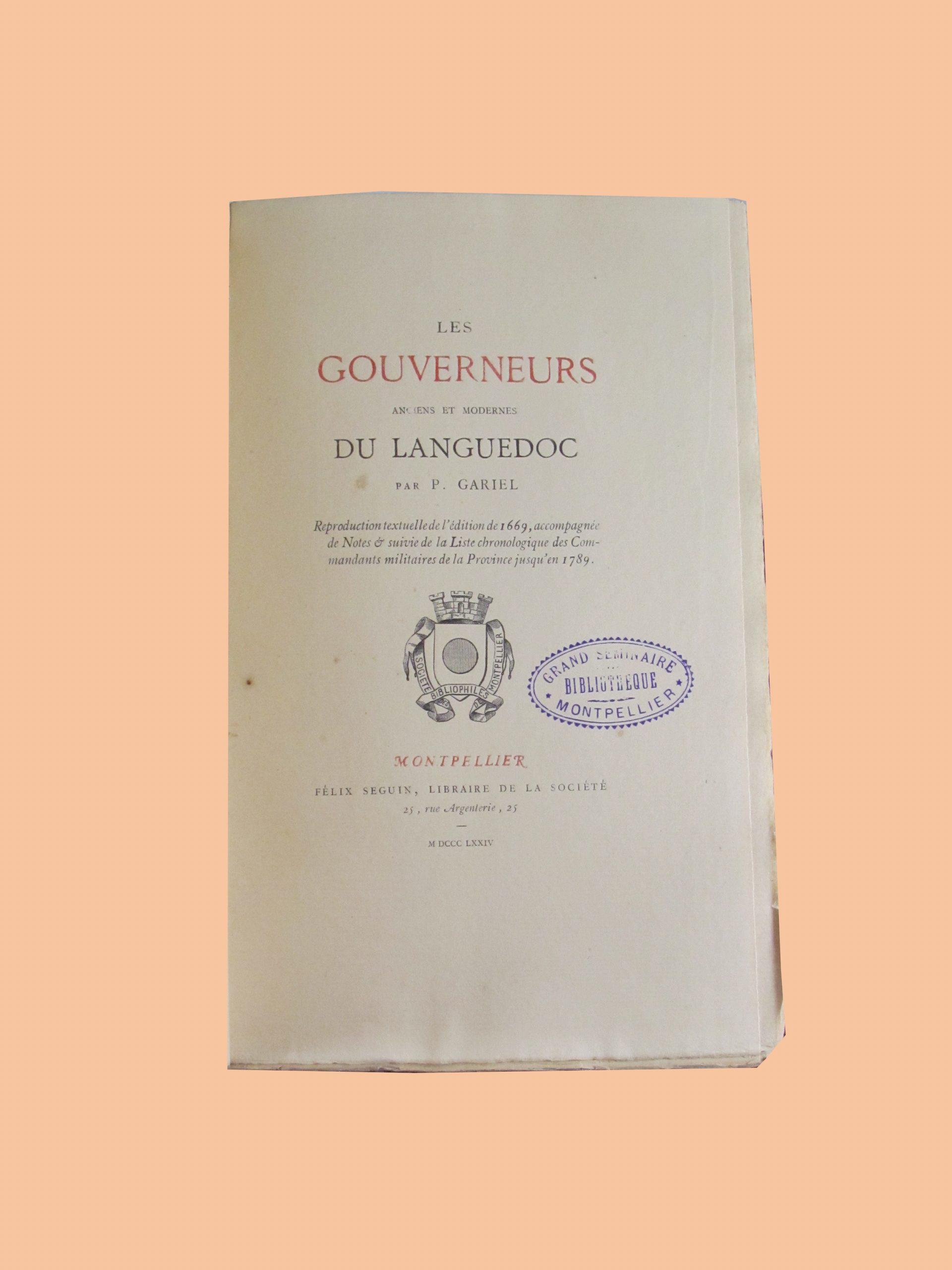 Les gouverneurs anciens et modernes du Languedoc-1 fond